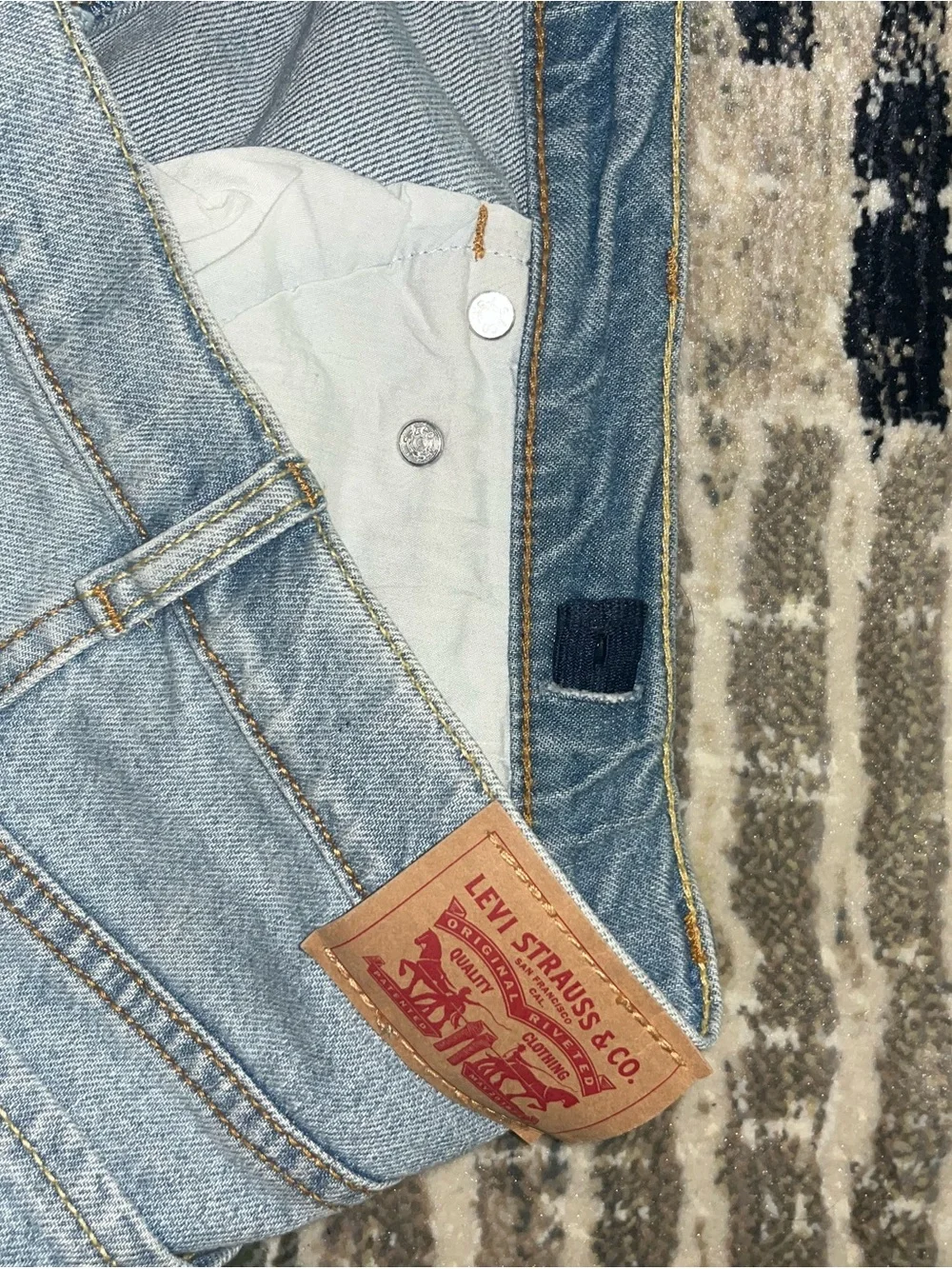Levi's A-Line Light Blue Denim Shorts